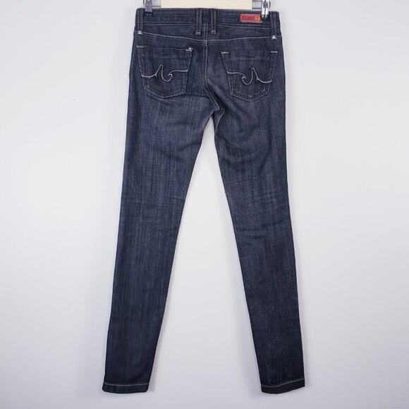 AG Adriano Goldschmied Zipper Ankle The Doris Dark Wash Low Rise Jeans - Picture 3 of 14